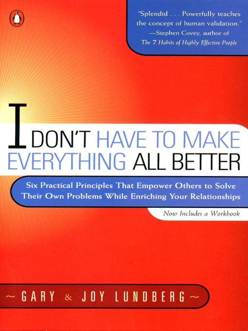 Title details for I Don't Have to Make Everything All Better by Gary Lundberg - Wait list